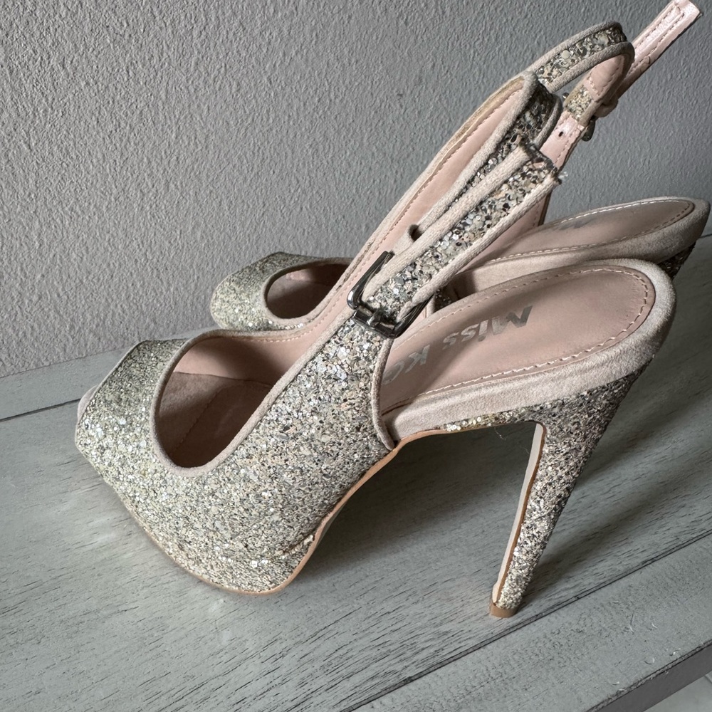 Kurt Geiger Miss KG Glittering Silver Heels